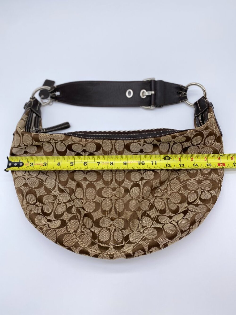 Coach Vintage Soho Signature Large Hobo 10075 Y2K Brown π€ Paris - Picture 12 of 16